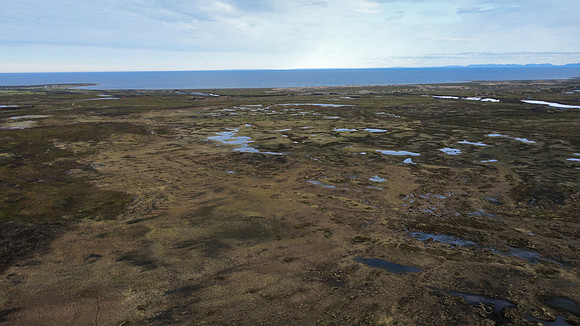 Drone image of Komagværstranda, Norway, June 2025