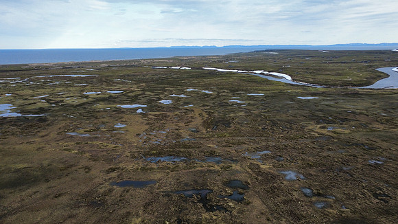 Drone image of Komagværstranda, Norway, June 2025