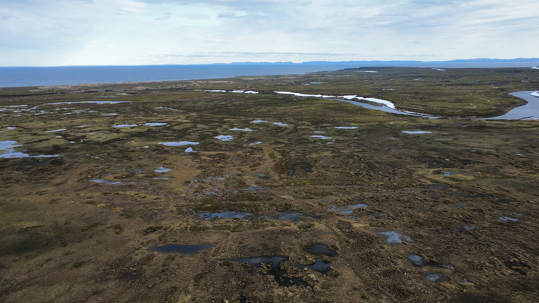 Drone image of Komagværstranda, Norway, June 2025