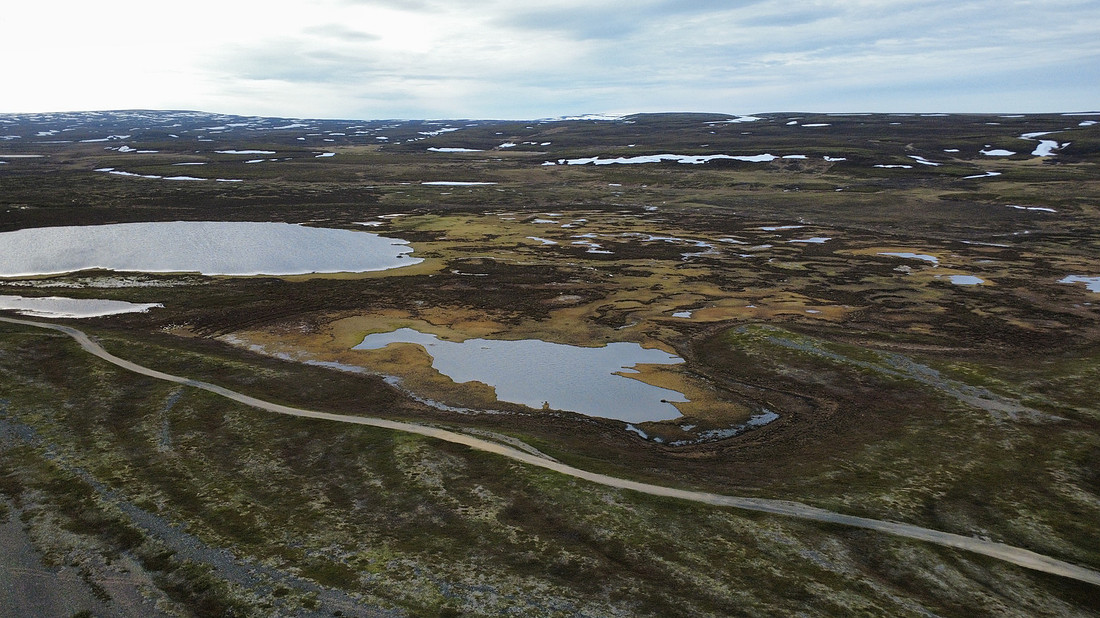 Drone image of Komagværstranda, Norway, June 2025