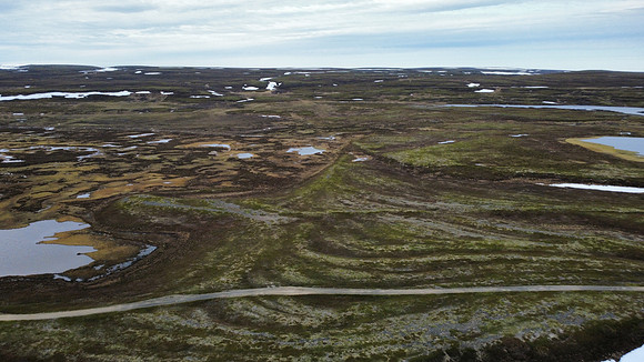 Drone image of Komagværstranda, Norway, June 2025