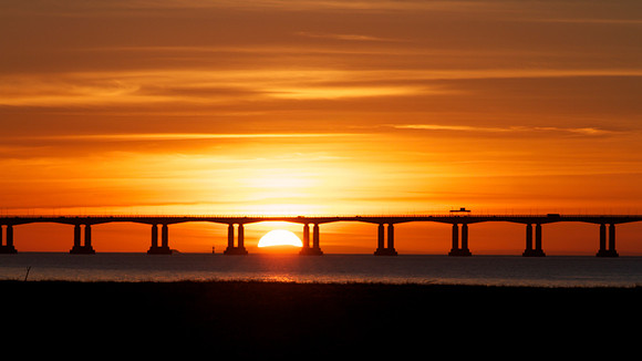 Sunset Severn Bridge 2013