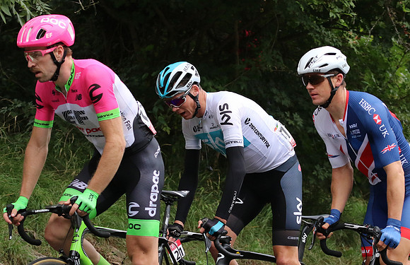 4 Times Tour de France Winner Chris Foome heading for the finish
