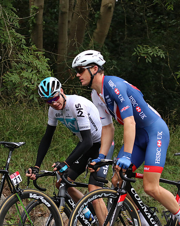 4 Times Tour de France Winner Chris Foome heading for the finish