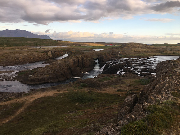 Waterfalls nr Borganes, Iceland, June 2019