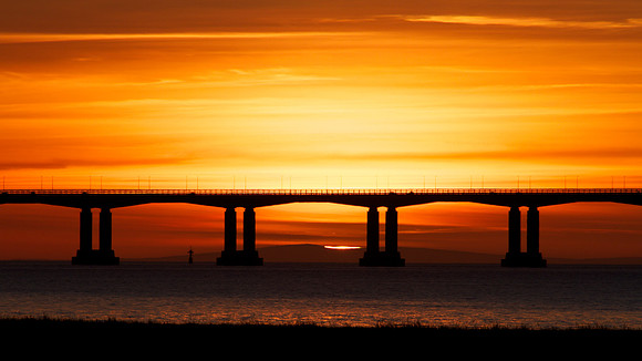 Sunset Severn Bridge 2013