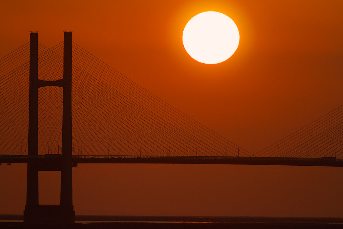 Sunset Severn Bridge, October 2014